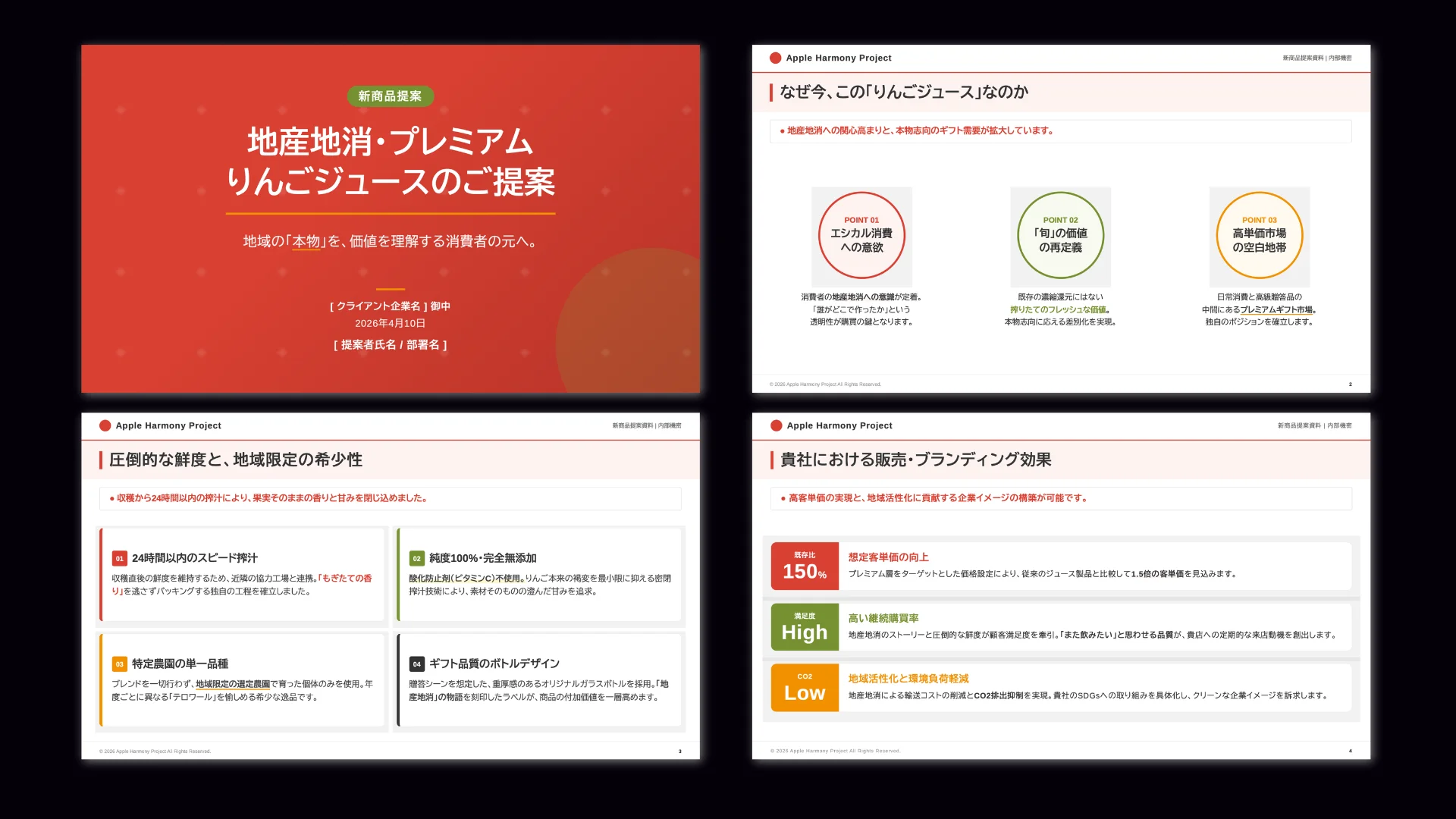High-quality slides built with Japanese-style layouts and fonts