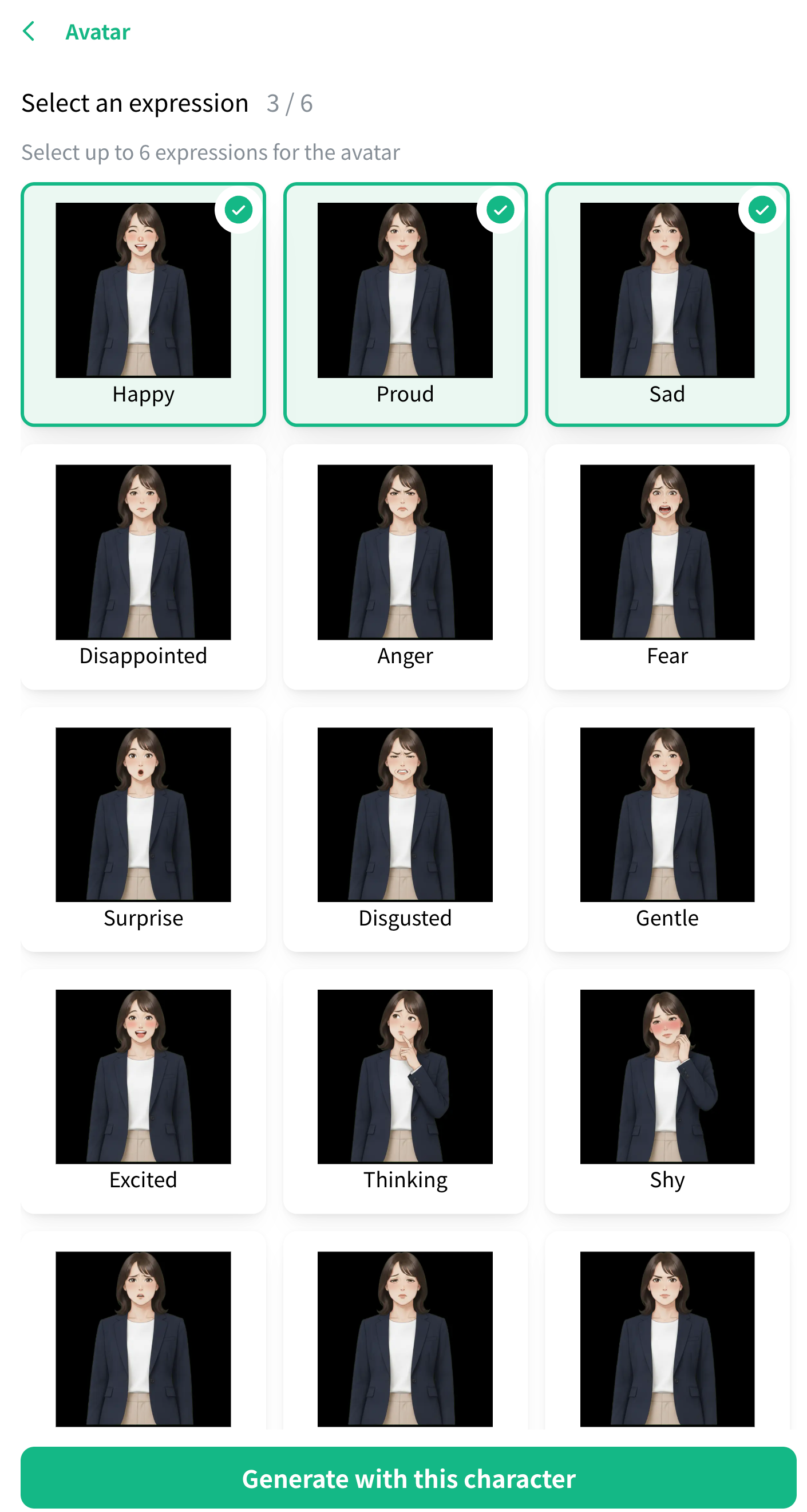 Choose the expressions to use (up to six)