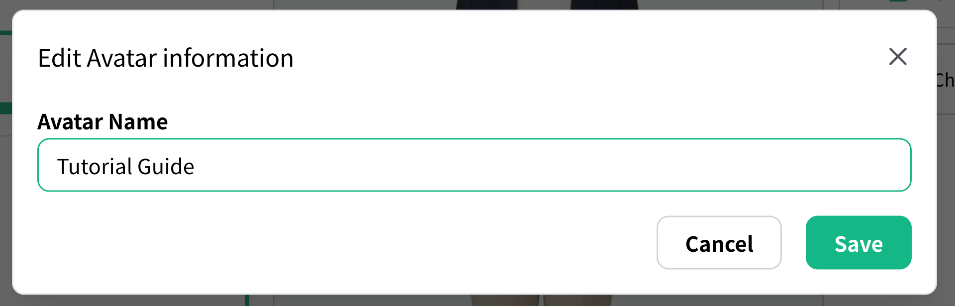 Editing the avatar name