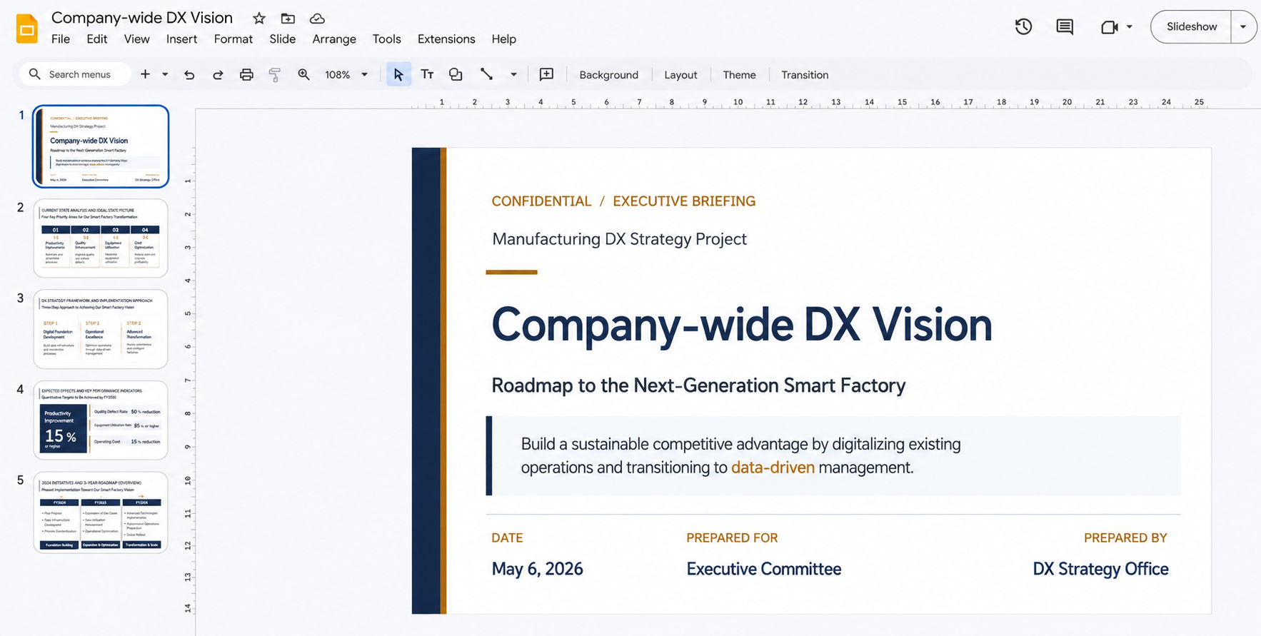 A PPTX file opened in Google Slides